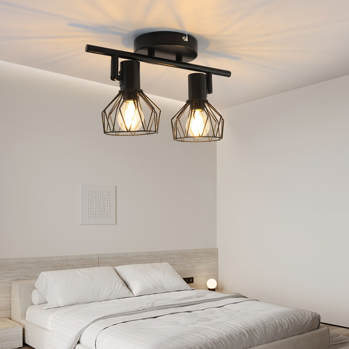 SpotFlex - Svängbar LED Takspot med 2 Bollar E14 Svart Carvallo