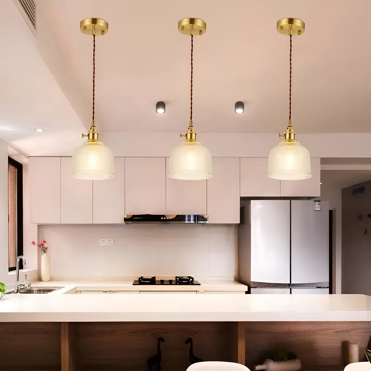 Retro pendel ljus av glas – Stilig hängande lampa för mysiga utrymmen Carvallo