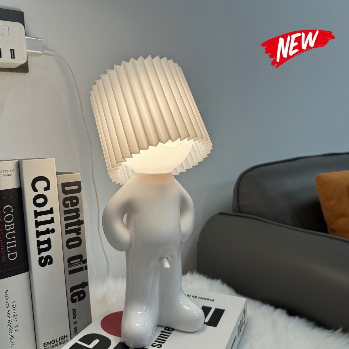 VerlegenLicht - USB-driven geometrisk bordslampa med färgglatt ljus Carvallo
