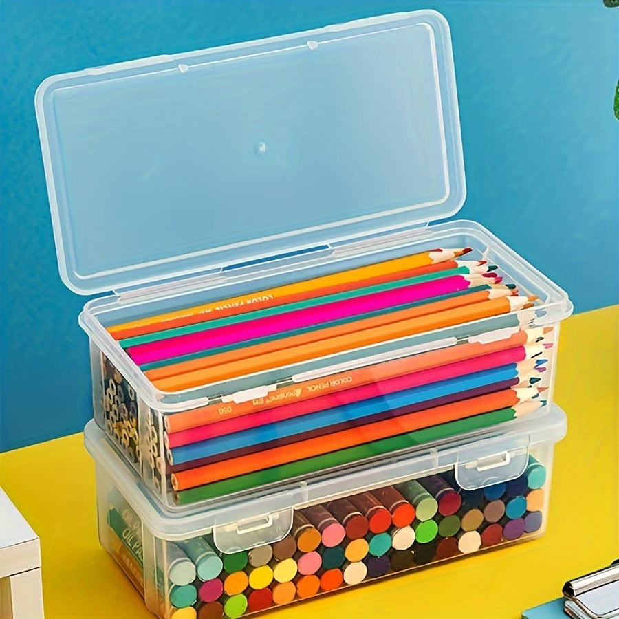 Transparent Förvaringsbox - Praktisk och Hållbar för Skolmaterial Carvallo