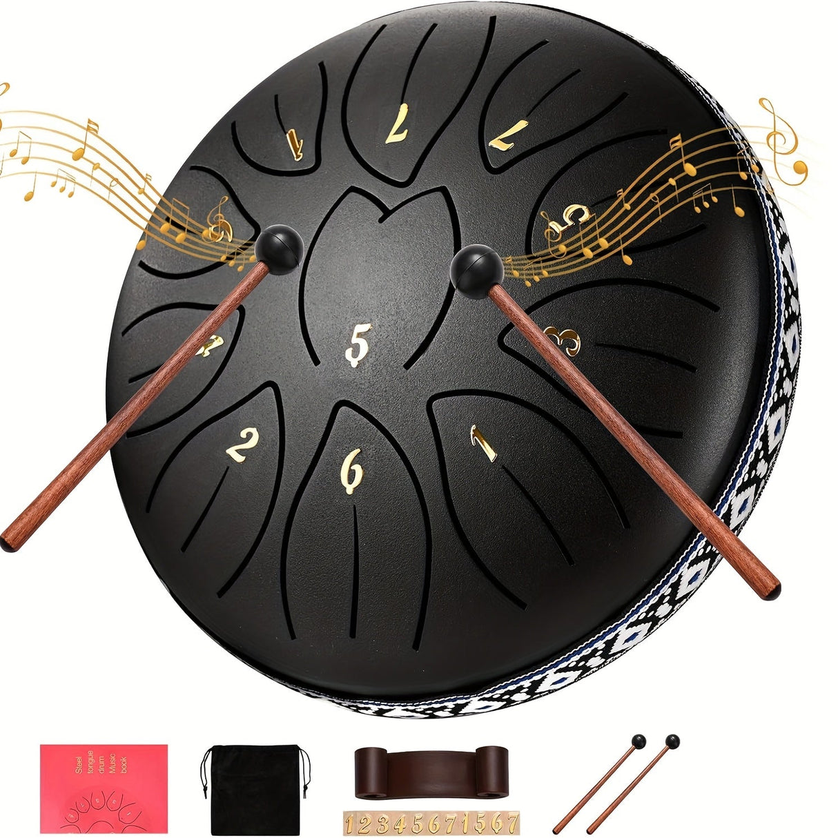 11-noters ståltungtrumma – Utomhusregnträdgårdsmusik och meditationsklocka MILA Sverige