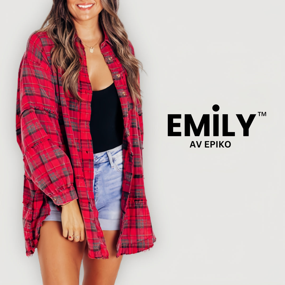 Emily™ Klassisk rutig flanell-Hemnix-Röd-S-Hemnix