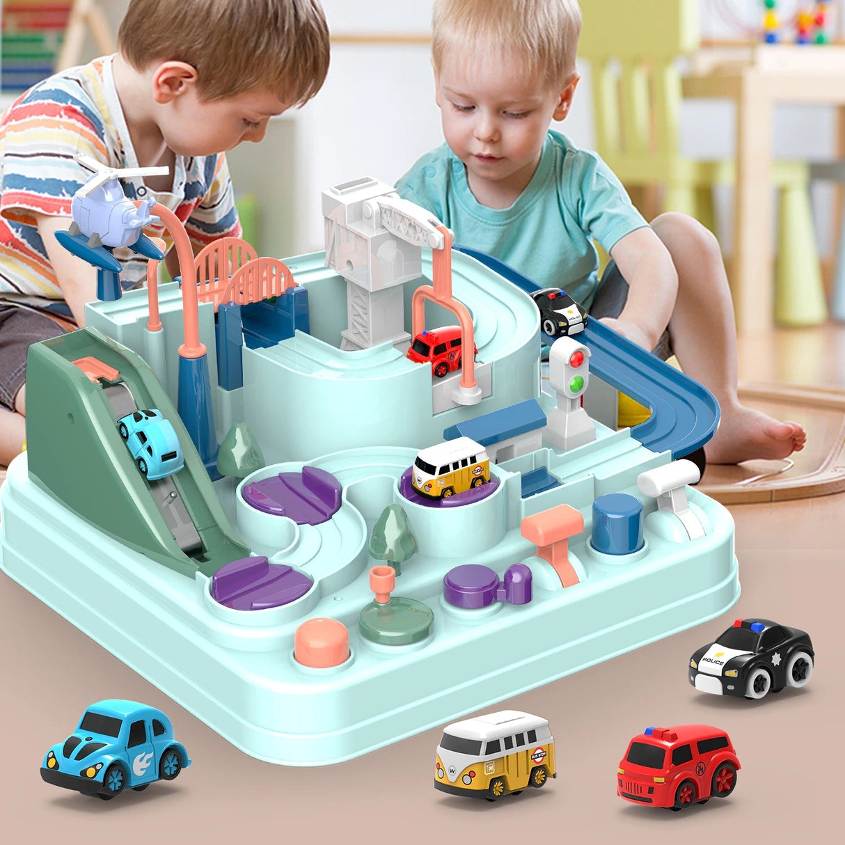 Bil Äventyr Race Track leksak-Kids-Hemnix-A 27x26x20cm 4Bil-Hemnix