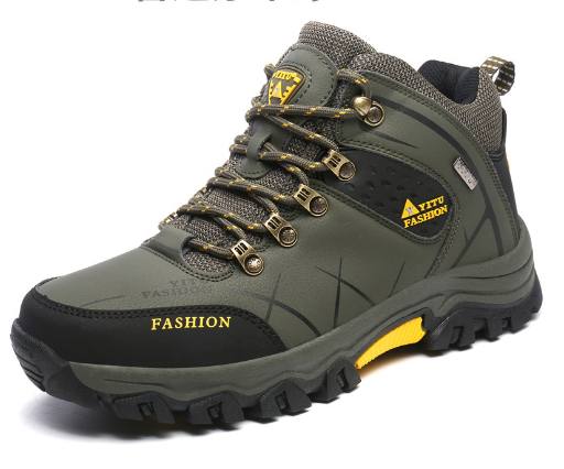 Vattentäta sneakers i läder för män-Hemnix-Armégrön-39-Hemnix