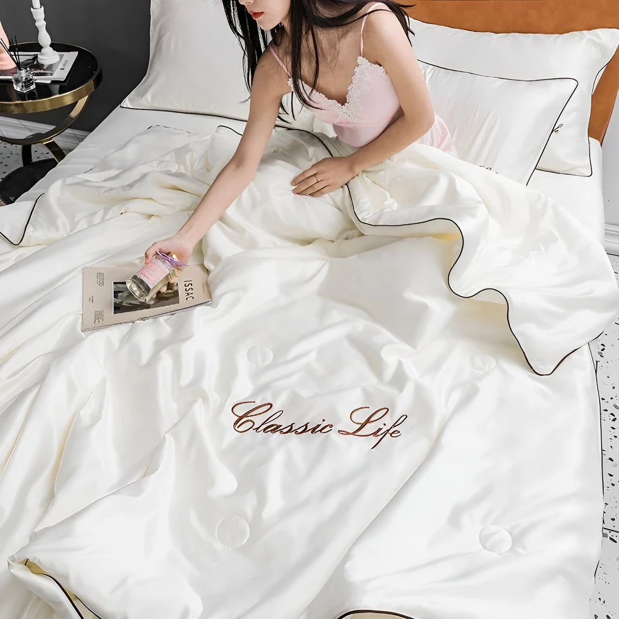 Kramig sidenfilt Carvallo