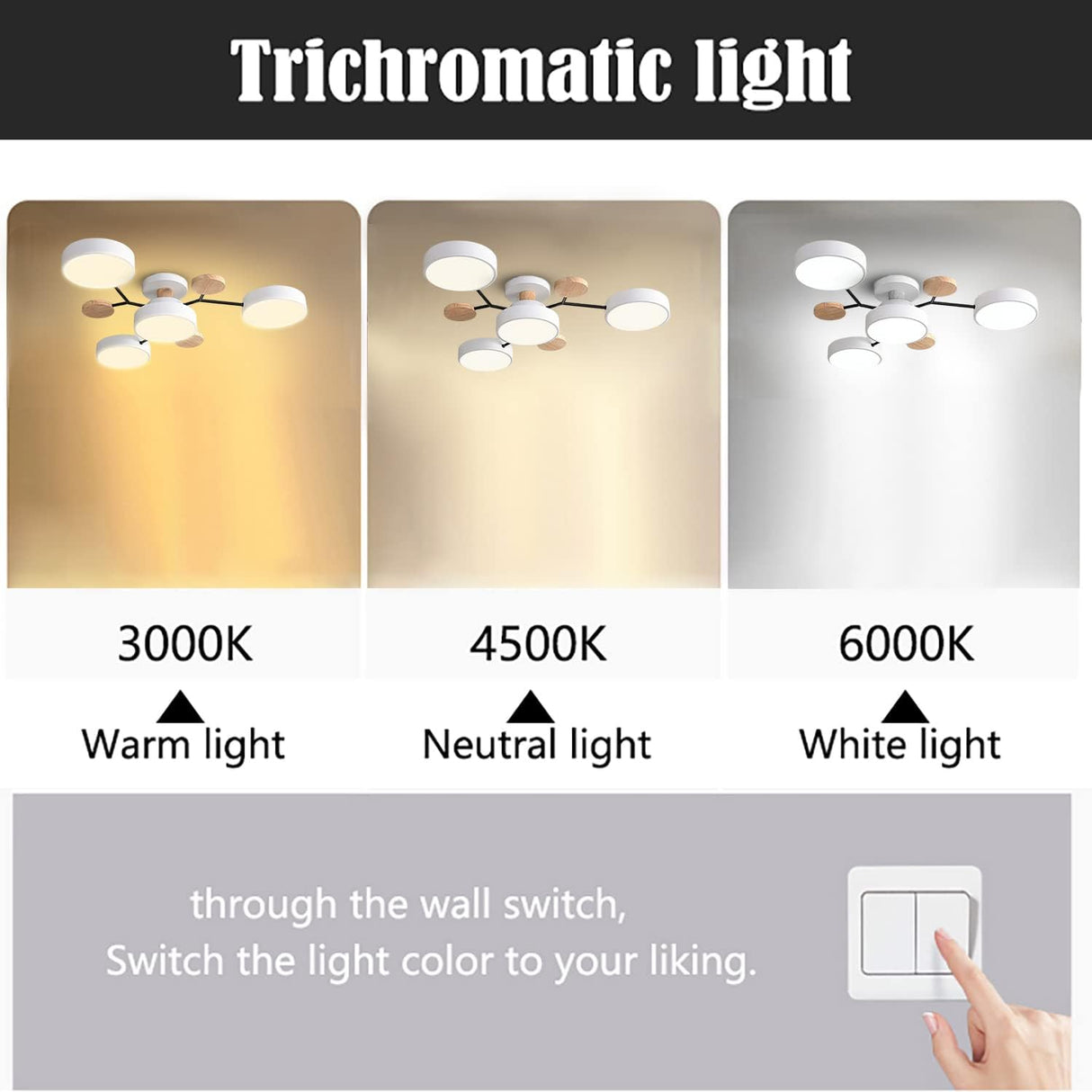 Samtida rund LED taklampa för vardagsrum Carvallo