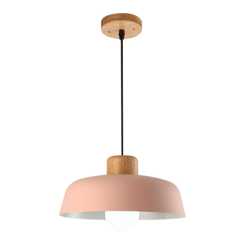 Nordic Creative Pendant Light | Naturligt Trä & Aluminium | Modern Hemljus | 11.81 x 5.51 in | Brick by Brick Carvallo