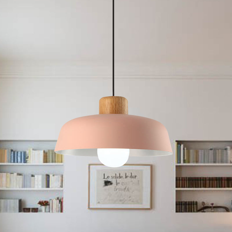 Nordic Creative Pendant Light | Naturligt Trä & Aluminium | Modern Hemljus | 11.81 x 5.51 in | Brick by Brick Carvallo