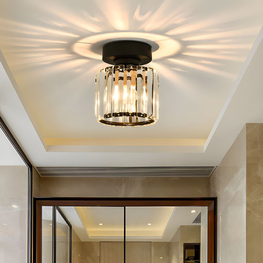 Taklampa Kristall Flush Mount Modern Armatur Carvallo