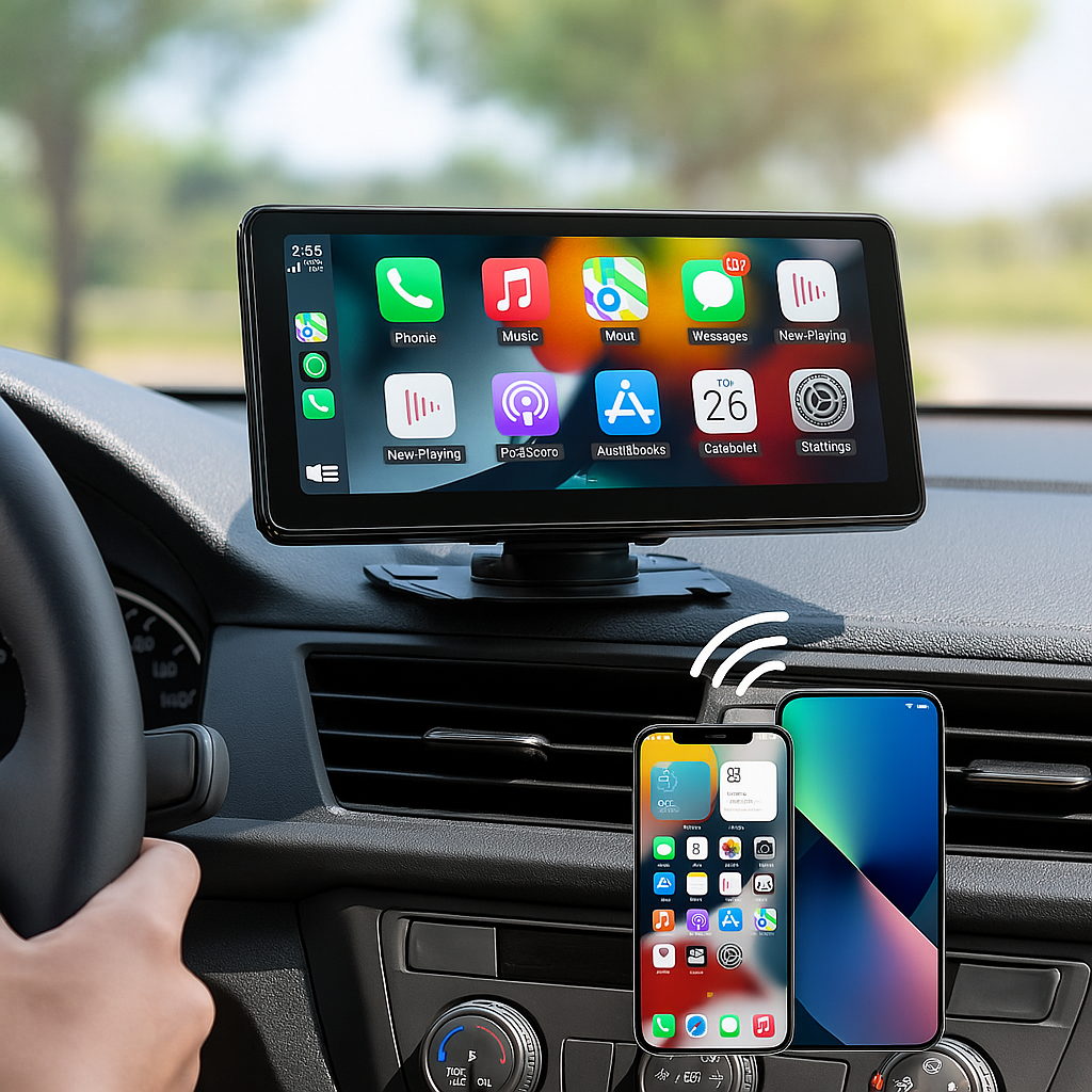 Trådlös bilskärm med pekskärm för navigering Carvallo