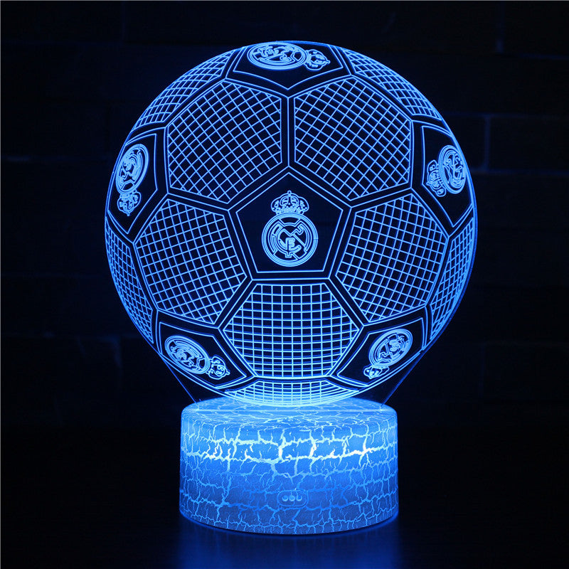 Fotboll 3D Illusion LED-Lampa - Nattlampa - Club Footballdinho