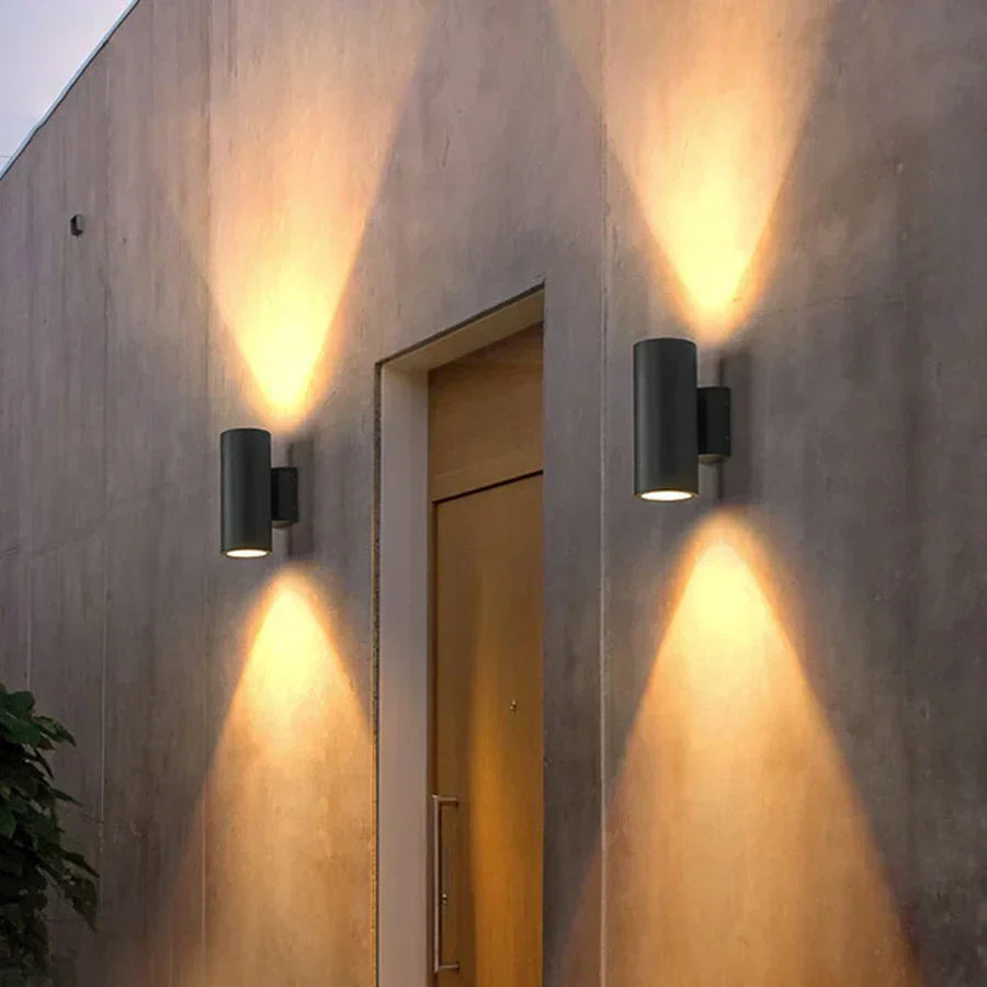 Utomhusvägglampa | LED Aluminium belysning för trädgård Carvallo