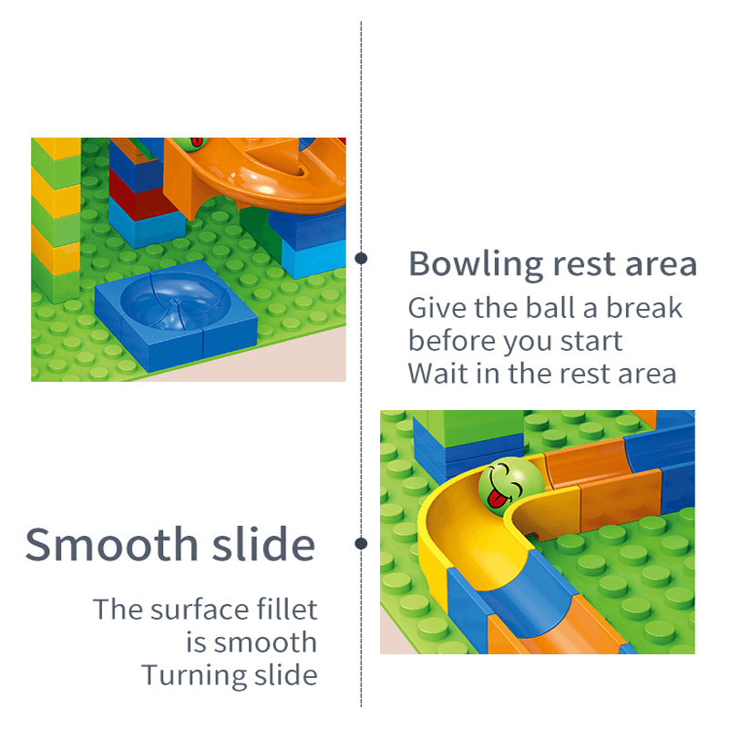 Marble Run Byggklossar – Kreativ Labyrint med Rutschkana och Kulbana för Barn – Pedagogisk Lek för Problemlösning och Fantasi-Byggsats Kulbana-BB-Hemnix