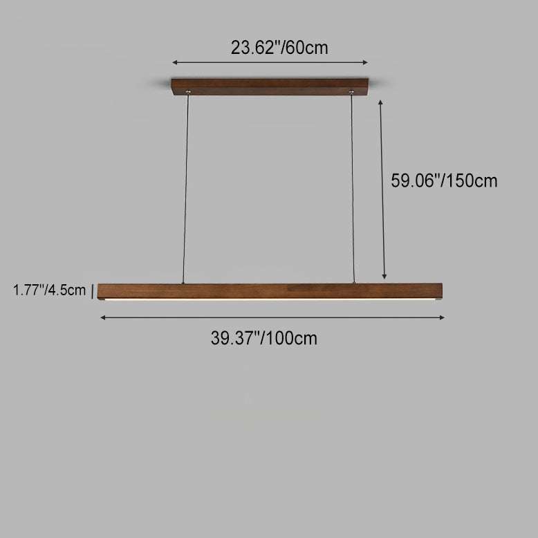 Modern LED-ljuskrona i gummiträ och akryl för matsalen MILA Sverige
