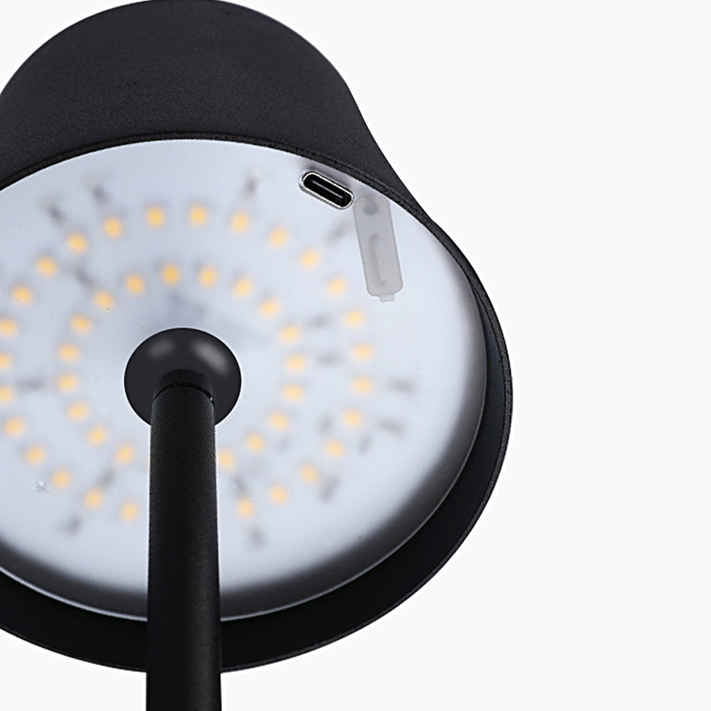 Trådlös Bordslampa Metallskärm USB Touch Carvallo