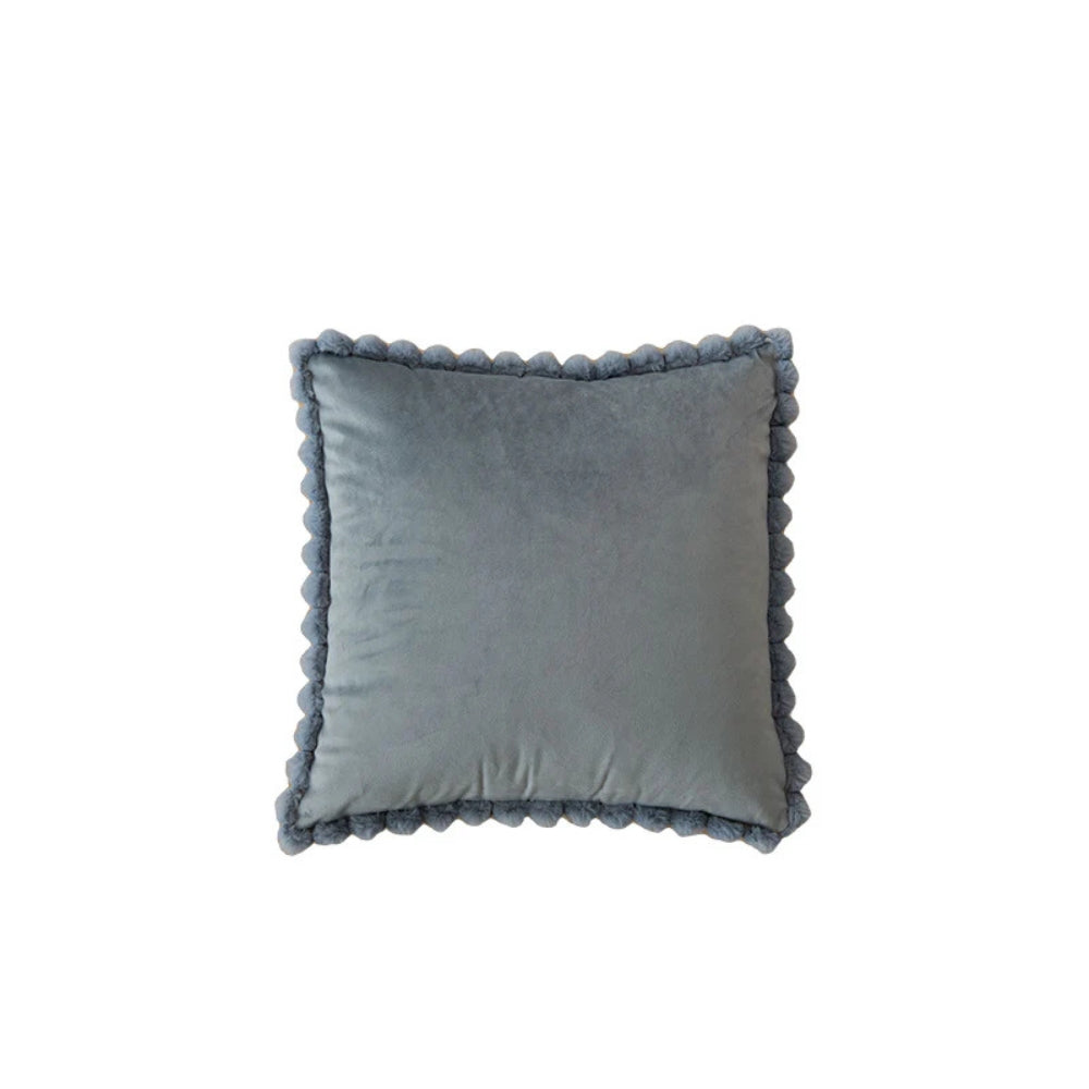 Sammet Pom-Pom Trim Kuddeöverdrag Carvallo