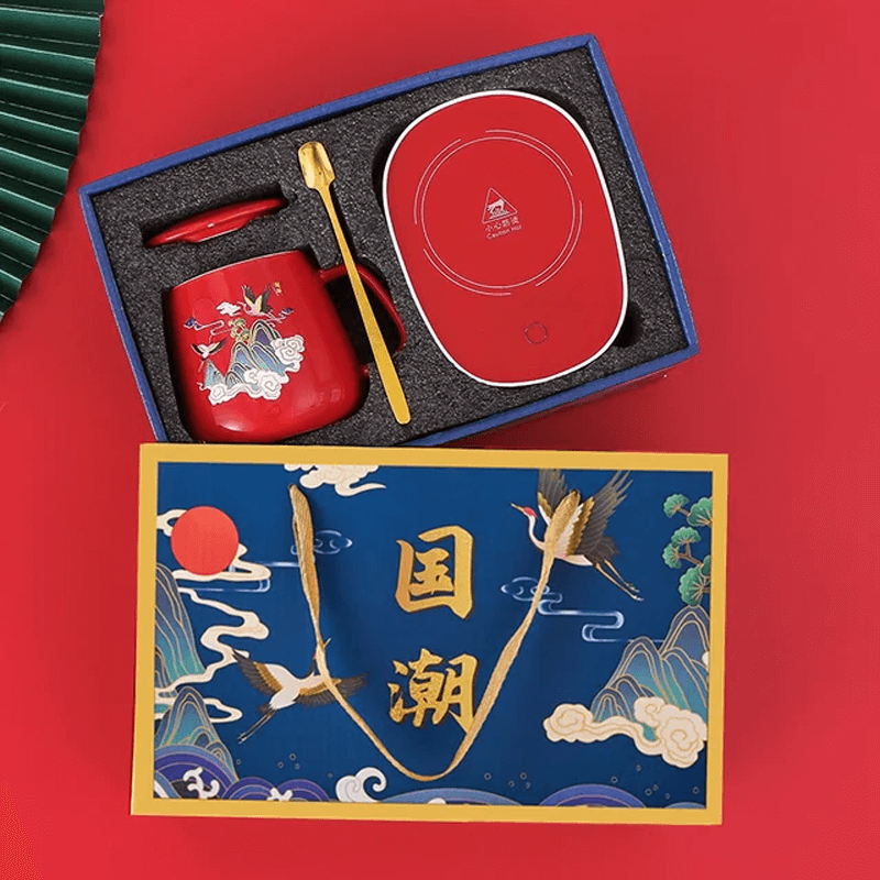 Ceramikmugg Presentset-Kök-BB-Stil 4-Röd-Presentuppsättning-Hemnix