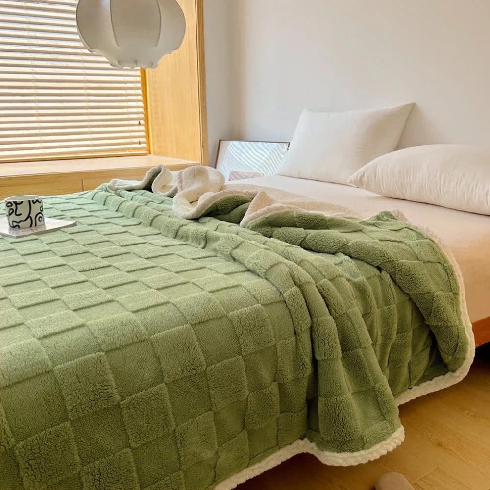 Plush Fyrkantig Rutigt Filt Carvallo