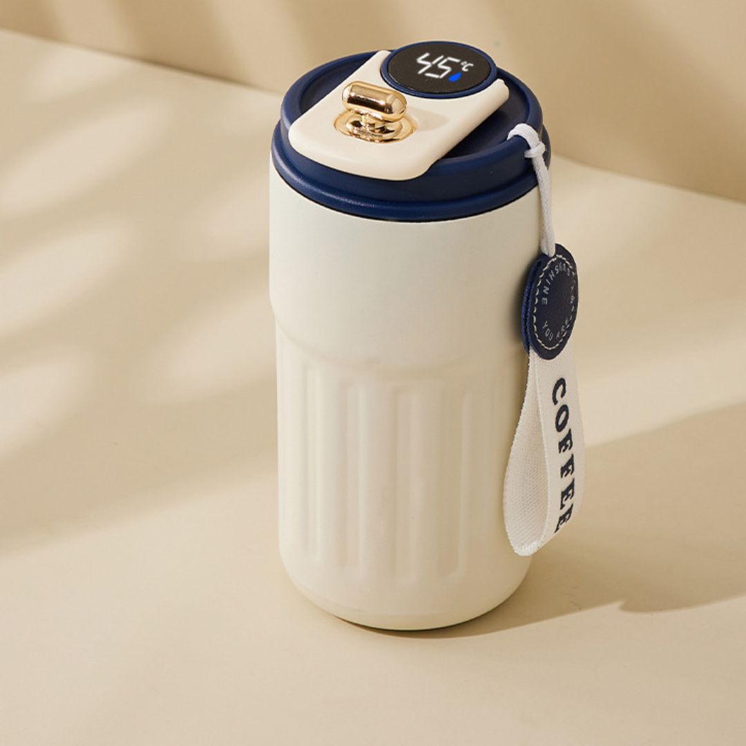 Rostfritt stål kaffekopp med LED temperaturvisning 450 ML Carvallo