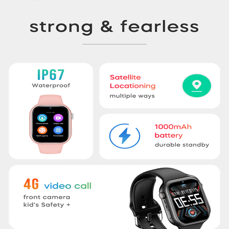 Smartklocka För Barn 1000mAh 4G-Barn-BB-Hemnix