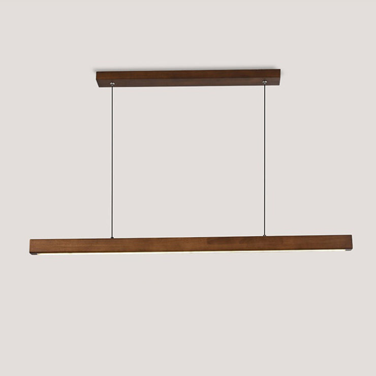 Modern LED-ljuskrona i gummiträ och akryl för matsalen MILA Sverige