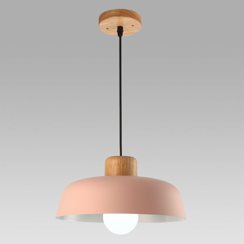 Nordic Creative Pendant Light | Naturligt Trä & Aluminium | Modern Hemljus | 11.81 x 5.51 in | Brick by Brick Carvallo