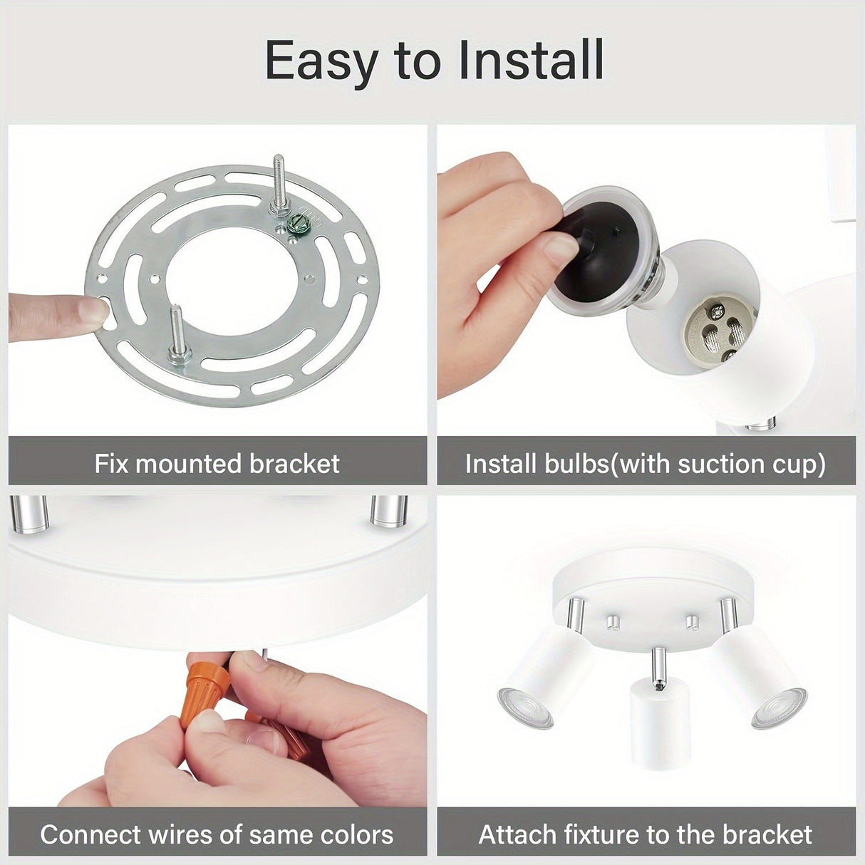 FlexiLight - 3-ljus Takspot med Vridbara Högar, GU10 Fäste Carvallo