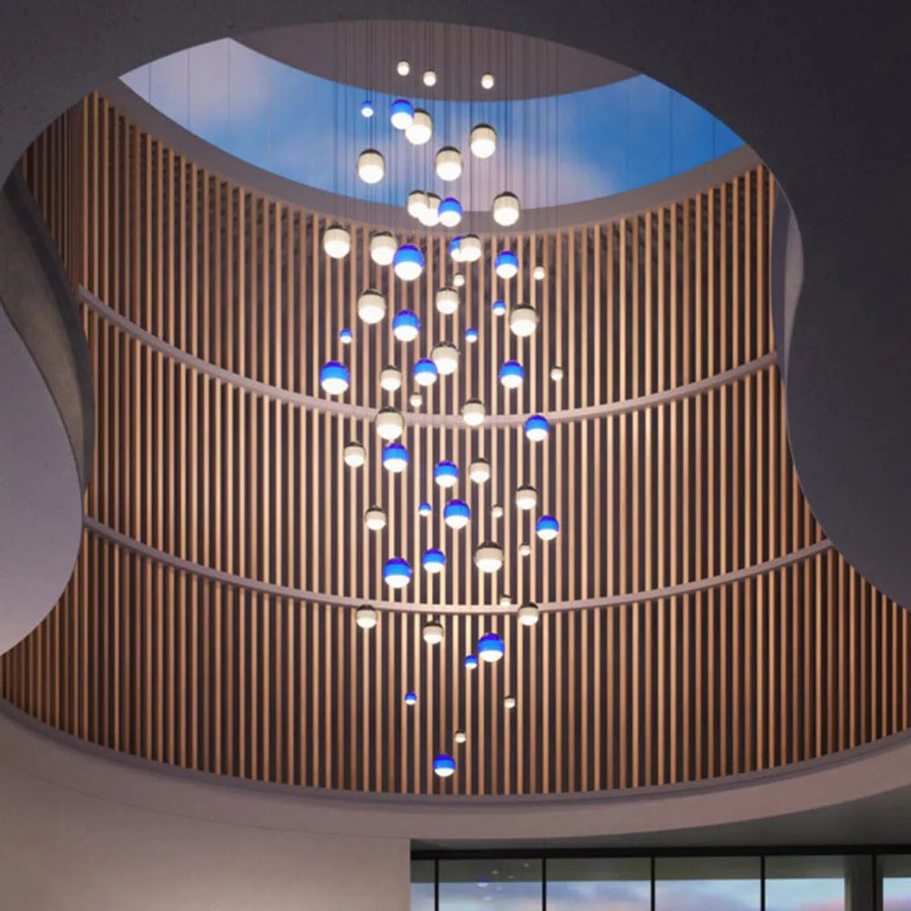 Hängande lampa med färgglad glaskula design Carvallo