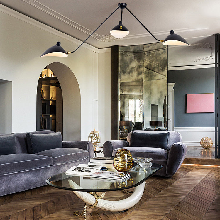 Modern Svart Hänglampa med Ankor - 2/3/5 Ljus Carvallo