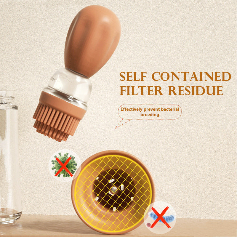 Oljeflaska i Glas med Silikonborste Kök Mat-Kök-BB-Hemnix