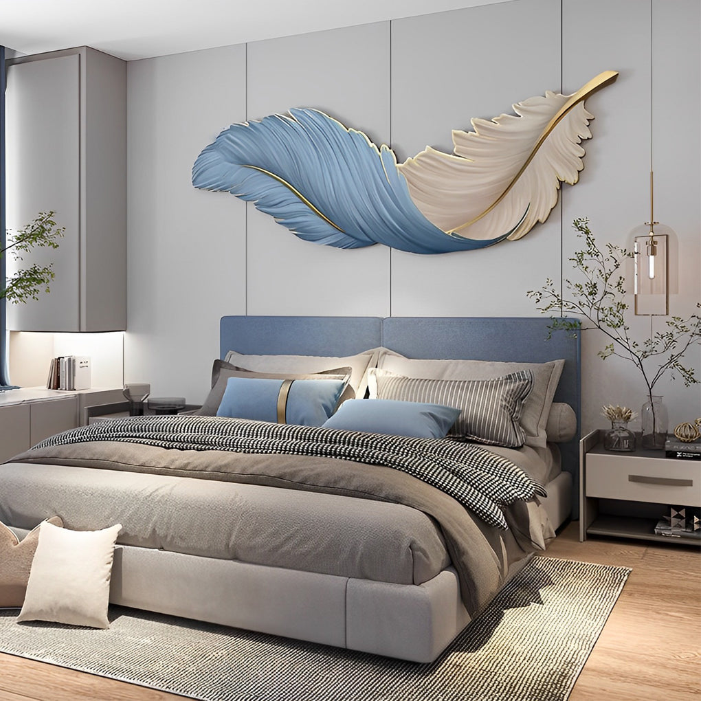Väggkonst Ljus Modern Fjäder LED Vägglampa Carvallo
