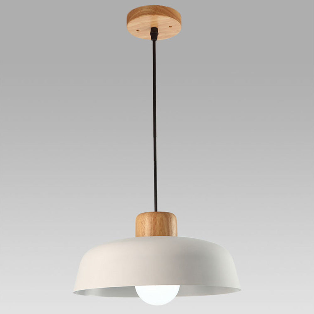 Nordic Creative Pendant Light | Naturligt Trä & Aluminium | Modern Hemljus | 11.81 x 5.51 in | Brick by Brick Carvallo
