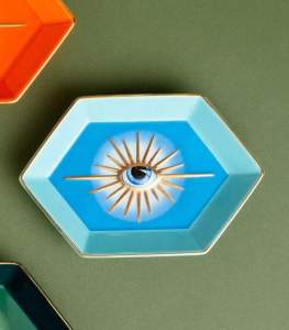 LuxeAura – Elegant ögonskål i keramik med gulddetaljer MILA Sverige