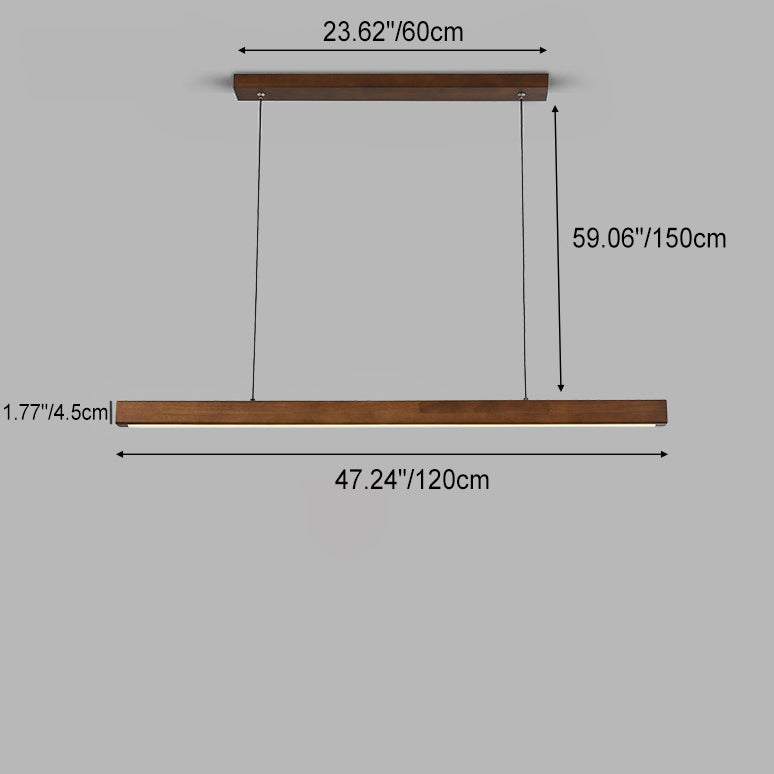 Modern LED-ljuskrona i gummiträ och akryl för matsalen MILA Sverige