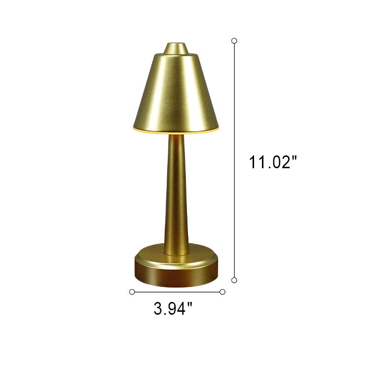Retro Metal Cone Touch Lamp – USB-driven LED-lampa MILA Sverige