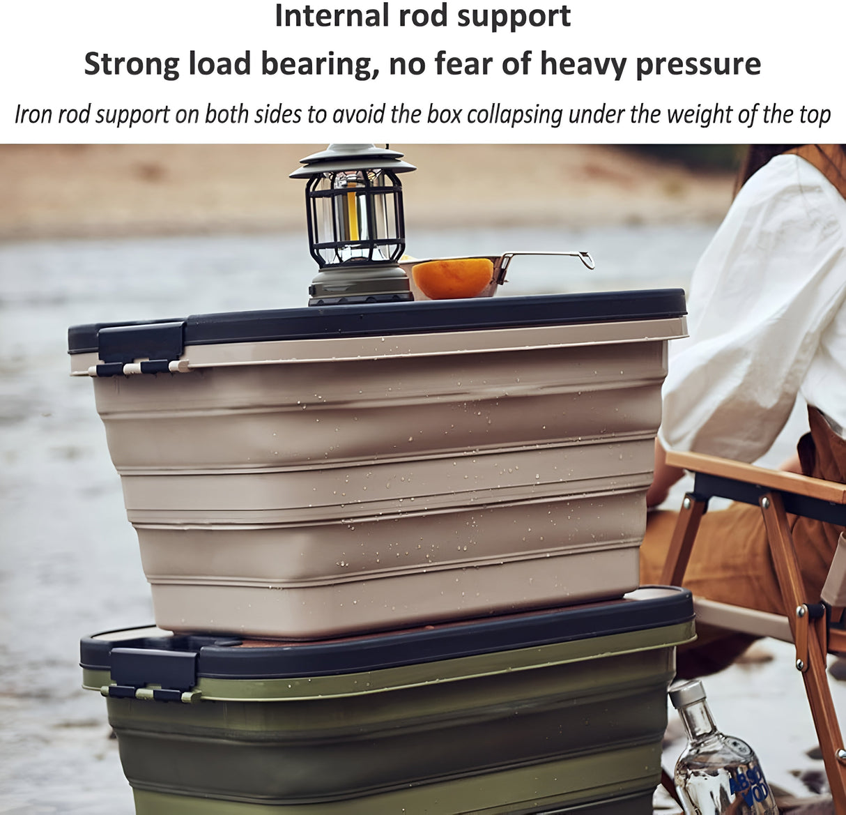 Fällbar Campinglåda – Hopfällbar Förvaringslåda för Utomhusutrustning & Förnödenheter Carvallo