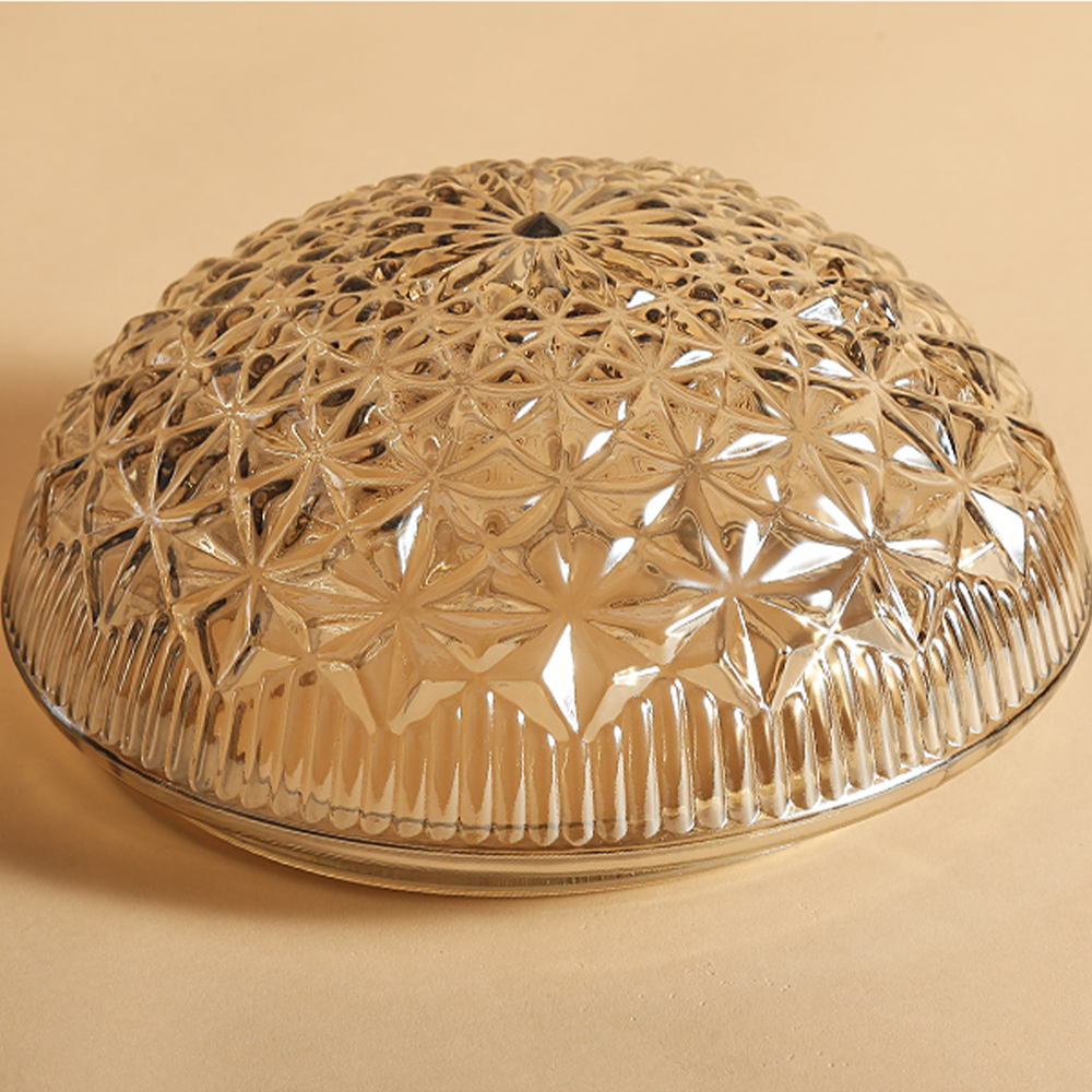 Klar Ribbade Glaskronlamp för Sovrum Carvallo