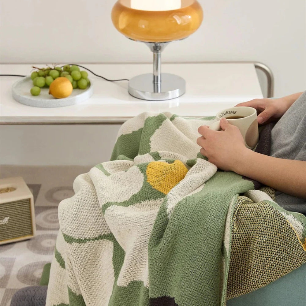 Skandinavisk Fet Blommönster Filt Carvallo