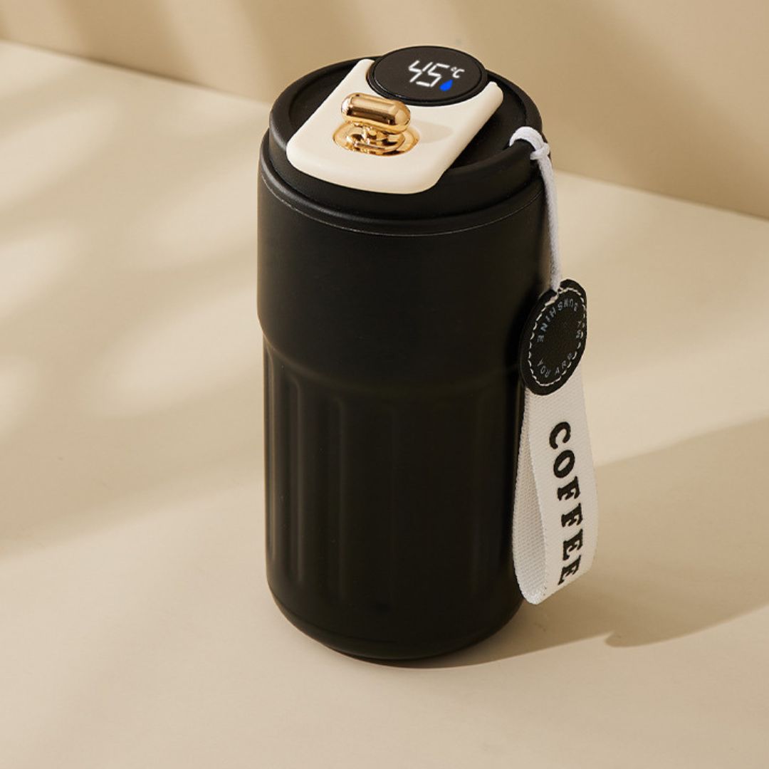 Rostfritt stål kaffekopp med LED temperaturvisning 450 ML Carvallo