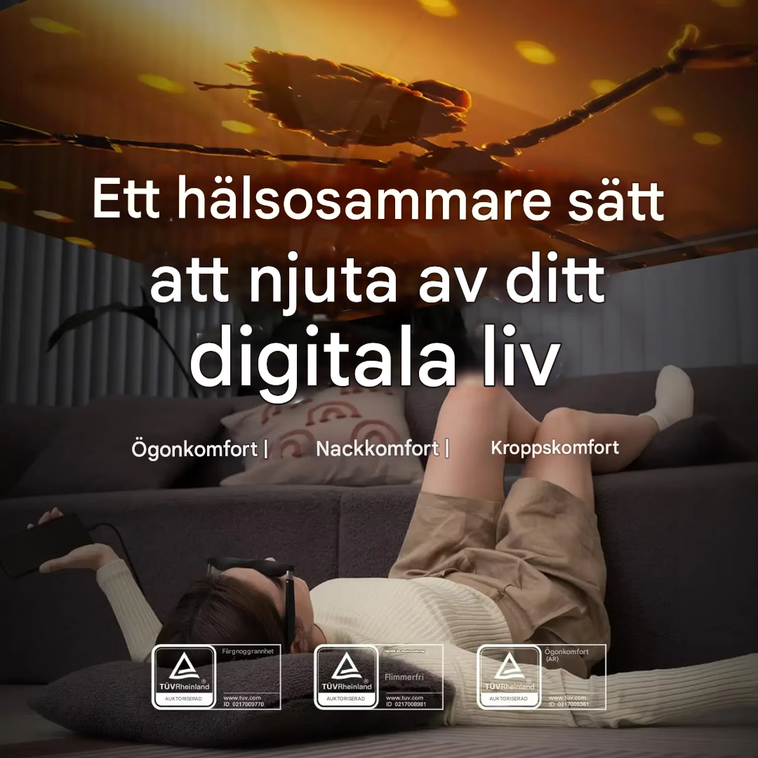 OptiView - Bärbara smarta AR-glasögon med 330 Tums Skärm 1080P HD 120Hz Lättvikt för Lång Användning-Solglasögon-BB-Hemnix