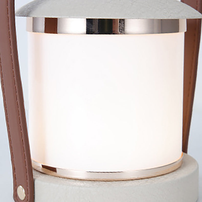 Portable LED Cylinder Lamp – Sleek Leather Look MILA Sverige