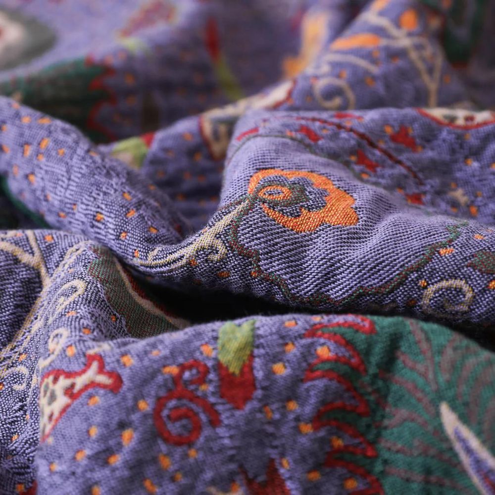 Påfågel Franje Bomullsfilt Carvallo