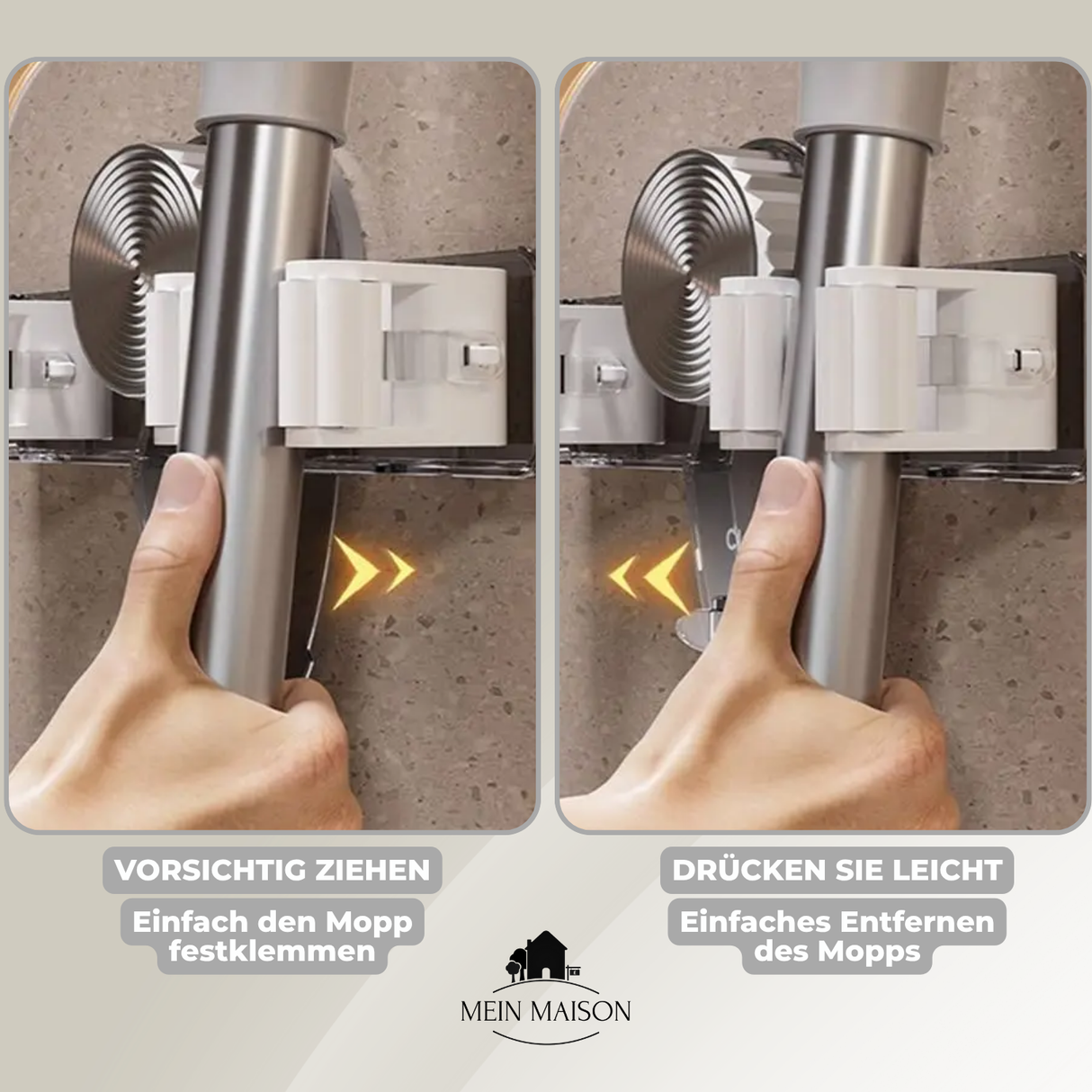 Carvallo | GripMates – Säker hållning för kvastar & mopp utan borrning Carvallo