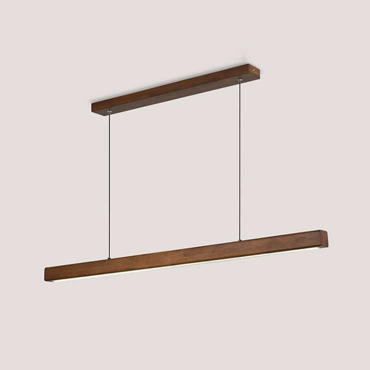 Modern LED-ljuskrona i gummiträ och akryl för matsalen MILA Sverige