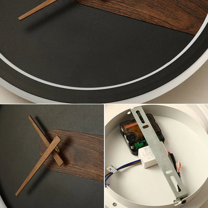 Carvallo – Modern väggklocka med tidsdatum och temperaturvisning för stilfulla rum Carvallo