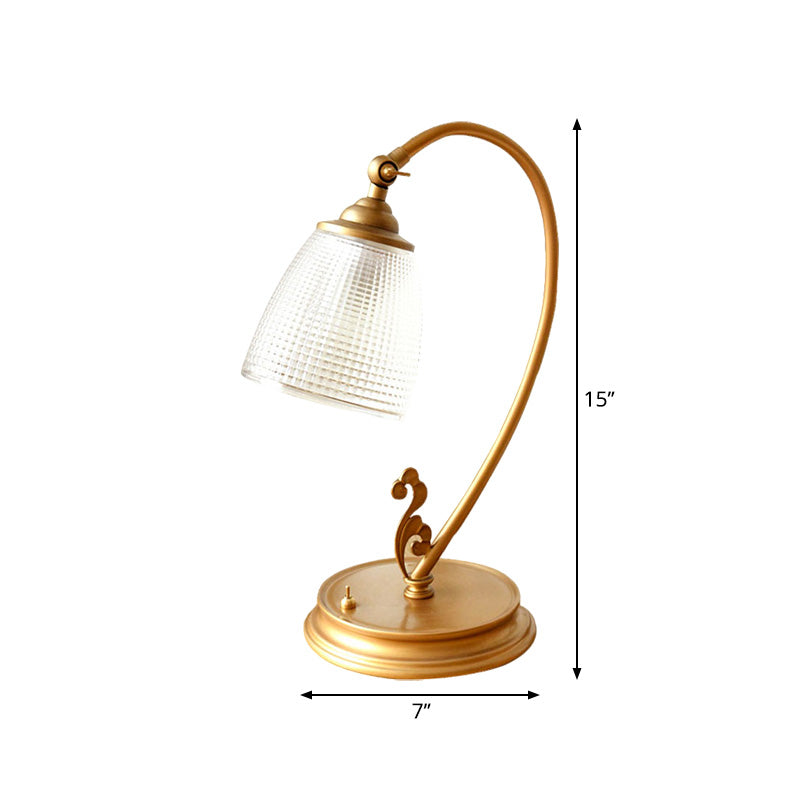 VintageGlow – Guld Retro Bordslampa i Metall för Vardagsrum & Kontor Carvallo