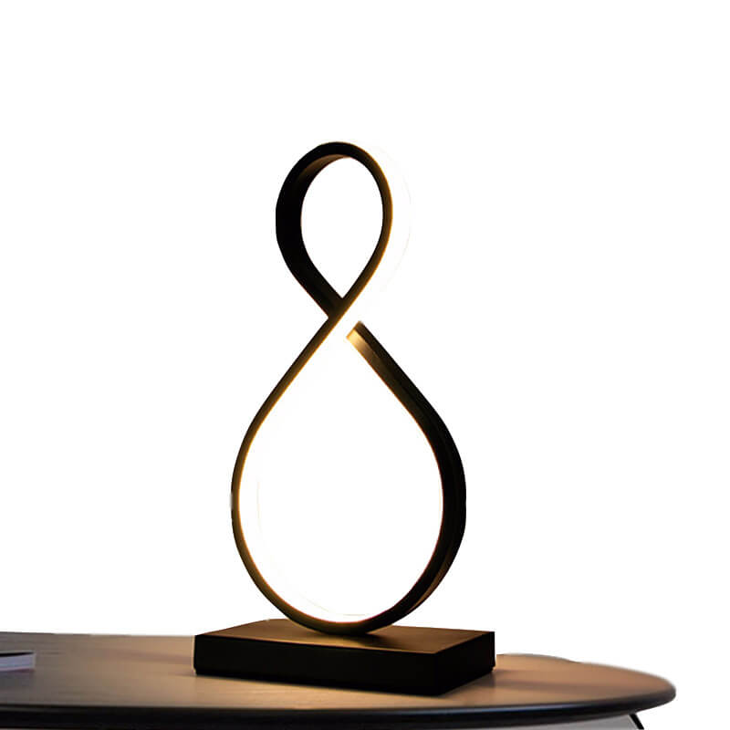 Elegant Infinity Curve LED-bordslampa – modern 8-formad minimalistisk design MILA Sverige