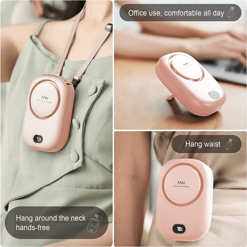 Portabel Hängande Minihalsfläkt 2000mAh-Personligt-BB-Hemnix
