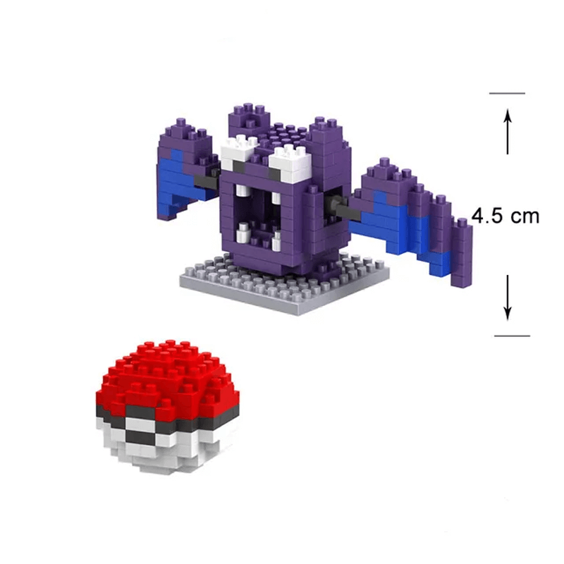 Poke Karaktärs Nanoblocks Anime Byggklossar-Byggsats-BB-Golbat/PokeBall-Hemnix