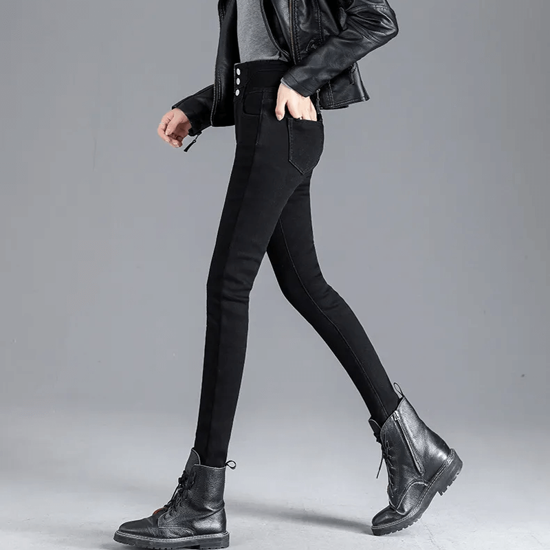 Termiska Vinterjeans med Hög Midja-Personligt-BB-Hemnix